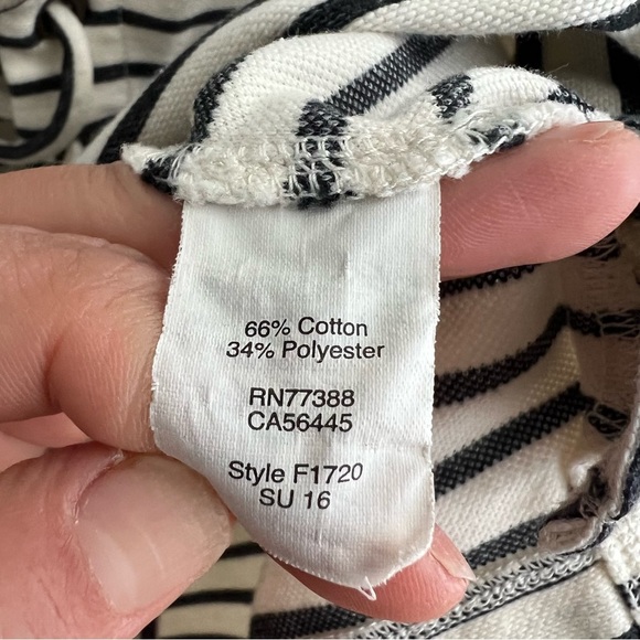 Madewell Striped Lace-Up Top Size X-Small - Picture 13 of 16